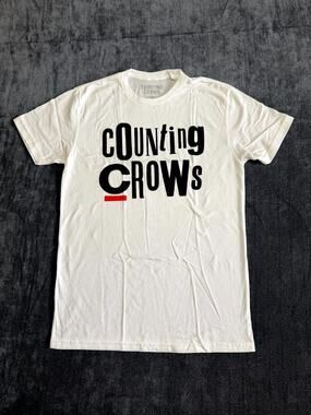 NWOT Counting Crows Ransom T-Shirt Unisex Small White Crew-Neck Short Sleeve